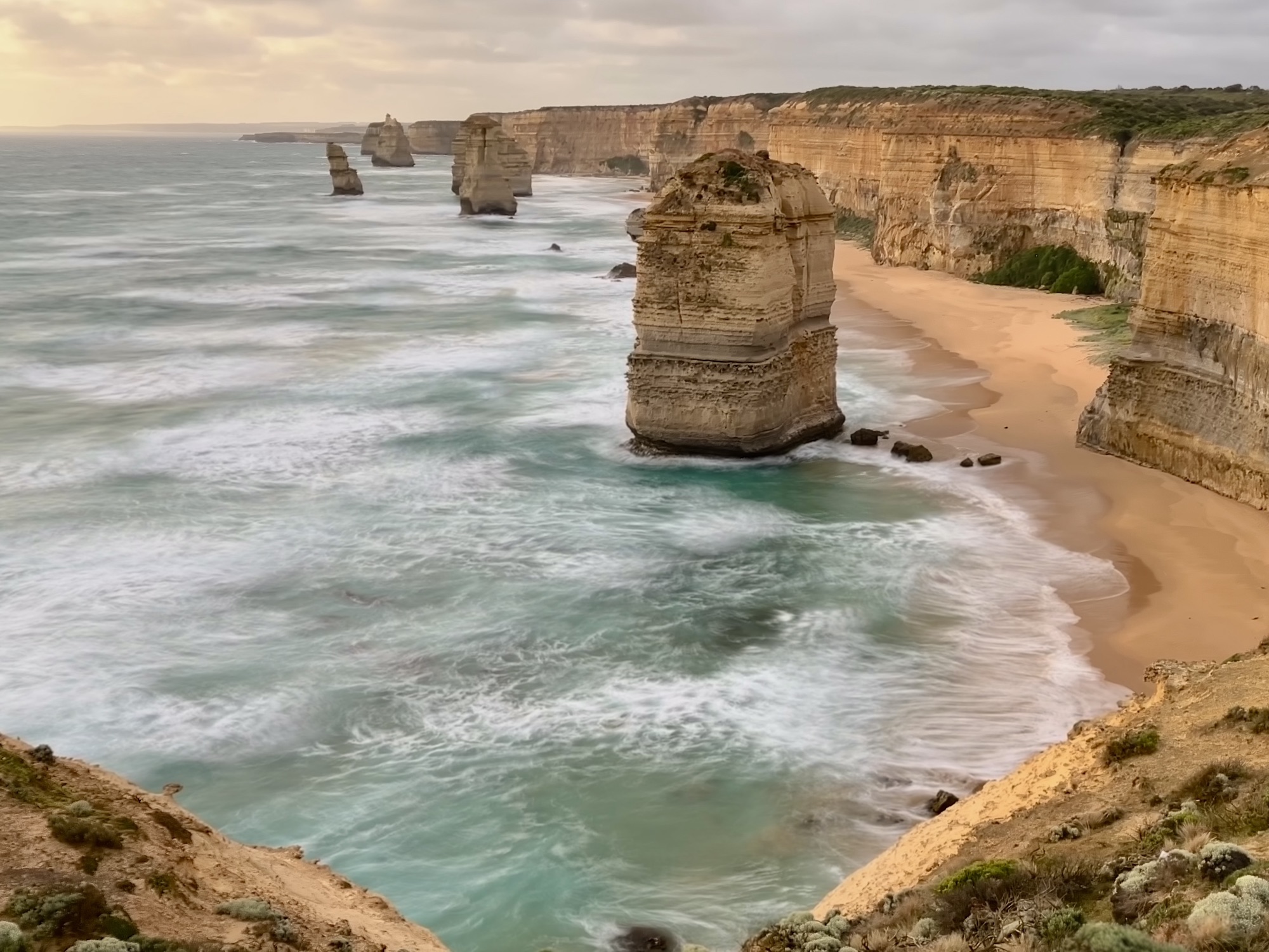 Some of the famous Twelve Apostles along the Great Ocean Road
