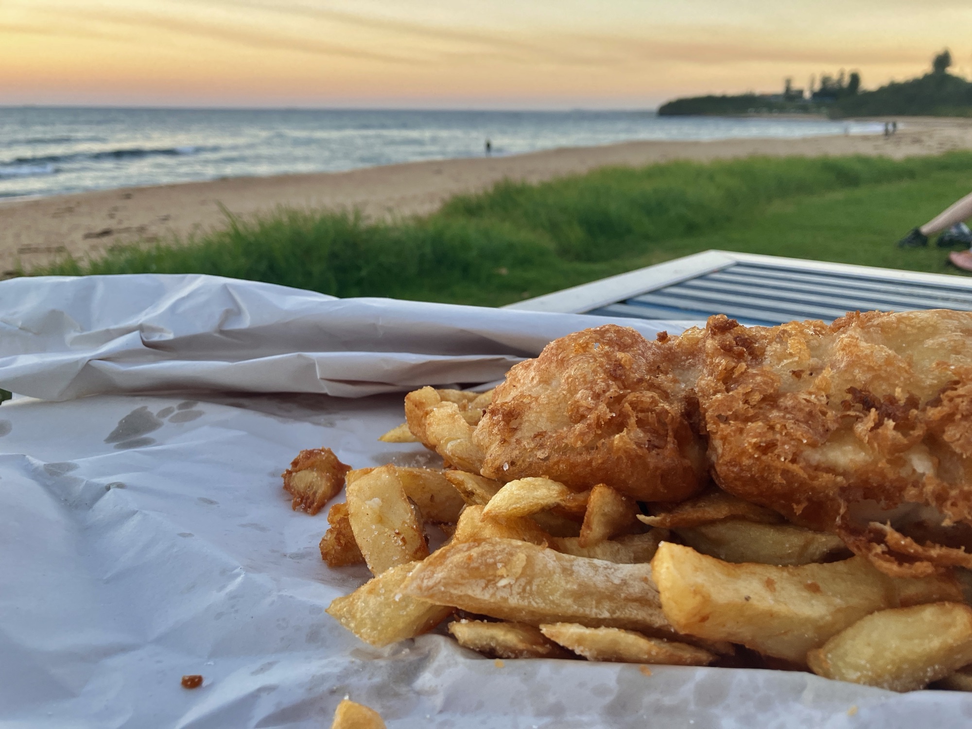 Proper fish and chips by the beach